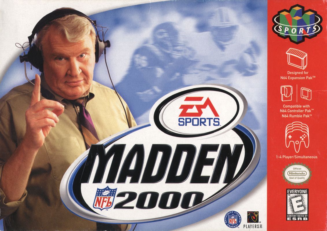 Madden NFL 2000 box art for Nintendo 64